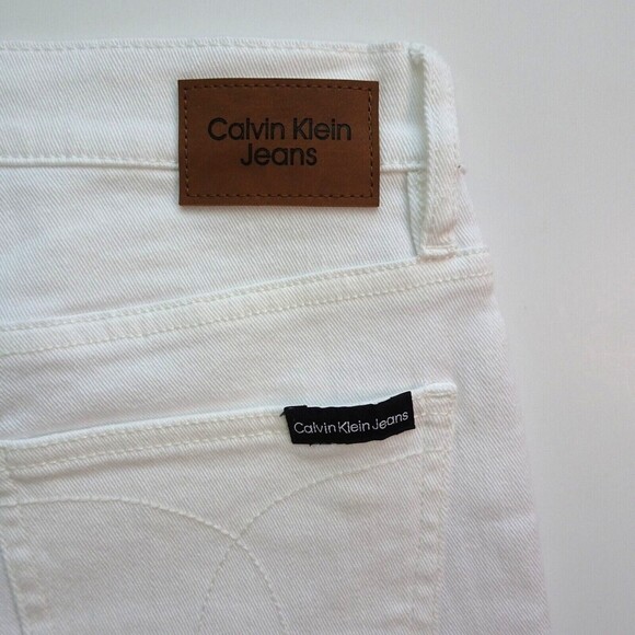 CALVIN KLEIN Women's Jeans High Rise Skinny Denim White Stretch Fitted NWT 26 - Picture 5 of 14